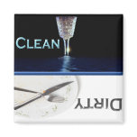 Glass and Dish Clean and Dirty Dishwasher magnets