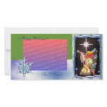 glass angel photo greeting card
