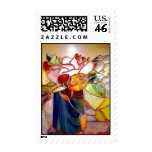 Glass Art Flower Arrangement Postage Stamp