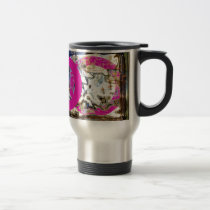Glass Block Pink Circles Coffee Commuter Mug mugs