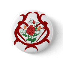 Glass bowl roses button by marcya7 Glass bowl roses button