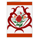 Glass bowl roses card