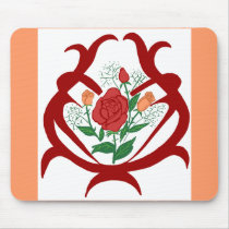 Glass bowl roses mousepad by marcya7 Glass bowl roses mousepad