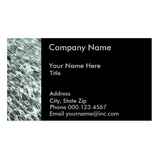 Glass Business Card Template (front side)