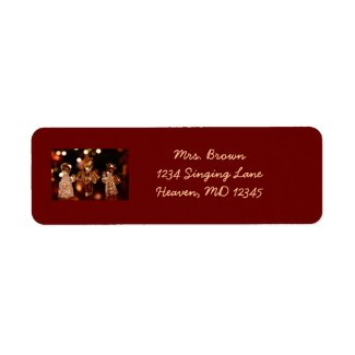 Glass Christmas Angels Address Label