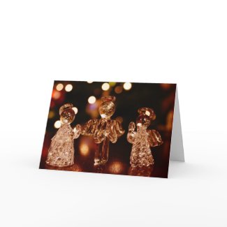 Glass Christmas Angels Greeting Card