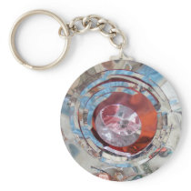 Glass Christmas Ornament Keychain