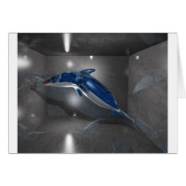 Glass Dolphin Card