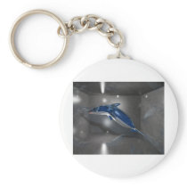 Glass Dolphin Key Chain
