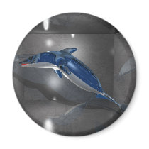 Glass Dolphin Fridge Magnets