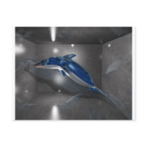 Glass Dolphin Post Cards