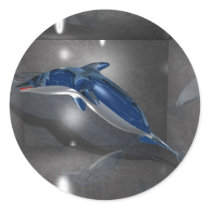 Glass Dolphin Sticker