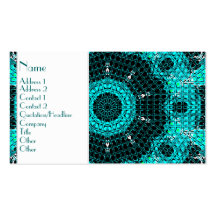 Glass Effect Mosaic Aquamarine Business Cards
