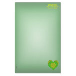 Glass Effect Mosaic Green/Yellow (Heart) Stationery Design
