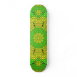 Glass Effect Mosaic Green/Yellow Skateboard Deck