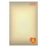 Glass Effect Mosaic Orange/Yellow (Heart) Personalized Stationery