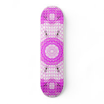 Glass Effect Mosaic Pink Skate Board