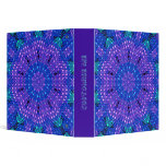 Glass Effect Mosaic Purple/Blue 3 Ring Binder