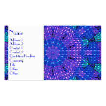 Glass Effect Mosaic Purple/Blue Business Card Templates