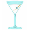 Glass Eye Human Eyeball Martini t-shirts