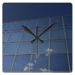 glass facade - corporate building square wallclocks