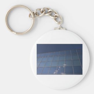 glass facade - corporate building key chain