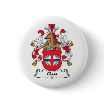 Glass Family Crest buttons by coatsofarms Glass Family Crest buttons