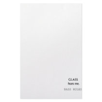 Glass Fears Me, Bass rules! black text Stationery