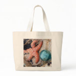 Glass Float and Orange Star Canvas Bag