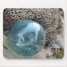 Glass float and rock mousepad