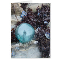 Glass Float and valella valella Greeting Card