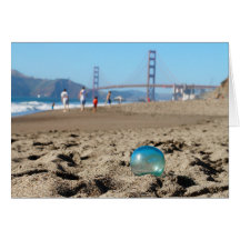 Glass float at Baker's Beach Card