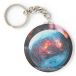 Glass Float at Sunset Key Chain