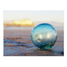Glass float near Romeo pier Postcard