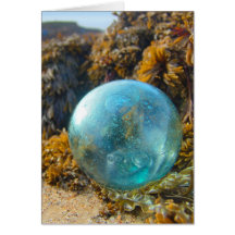 Glass Float on Kelp Card
