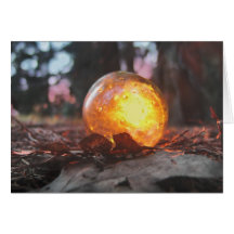 Glass float sunset filled greeting card