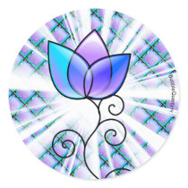 Glass flower stickers