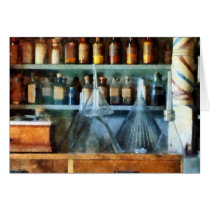Glass Funnels and Barber Pole Greeting Cards