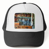 Glass Funnels and Barber Pole Hat