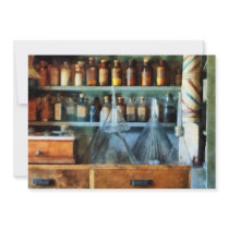 Glass Funnels and Barber Pole Custom Invite