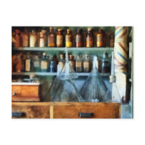 Glass Funnels and Barber Pole Post Cards