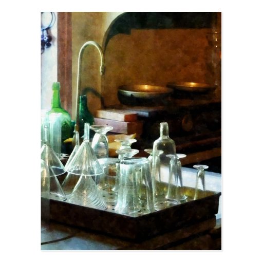 Glass Funnels and Bottles Postcards