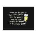 glass half empty postcards