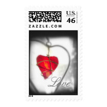 Glass Heart Postage postage by indolilly Glass Heart Postage postage