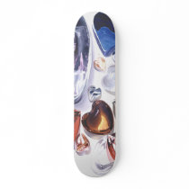 Glass Hearts Love Watercolor Skateboard by PaulJacksonart Glass Hearts Love Watercolor Skateboard