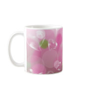 Glass Hearts on Pink Mug