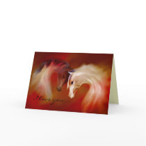 "Glass Horses, Valentine's Love" ~ Greeting Card