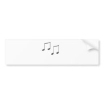 GLASS MUSIC NOTES bumper stickers