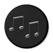 GLASS MUSIC NOTES magnets