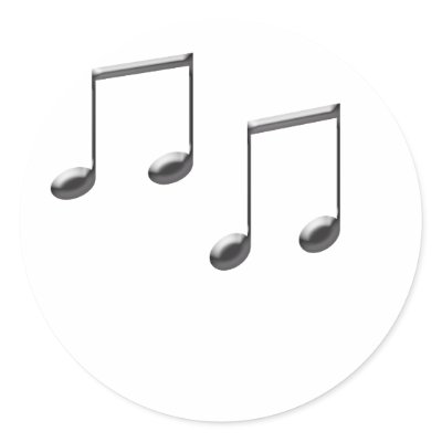 GLASS MUSIC NOTES STICKERS by edissler